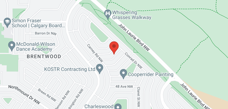 map of 2719 Crawford Road NW